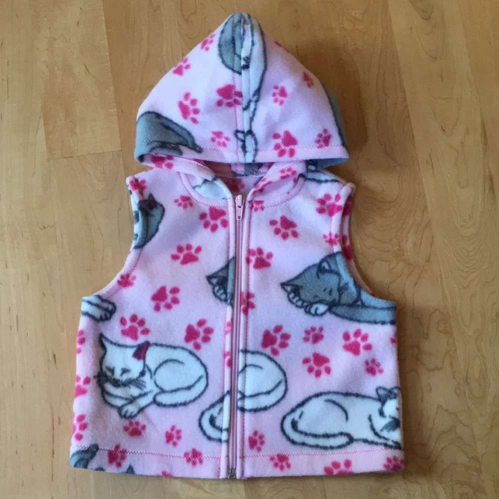 Handmade Kitty Cat Fleece Vest